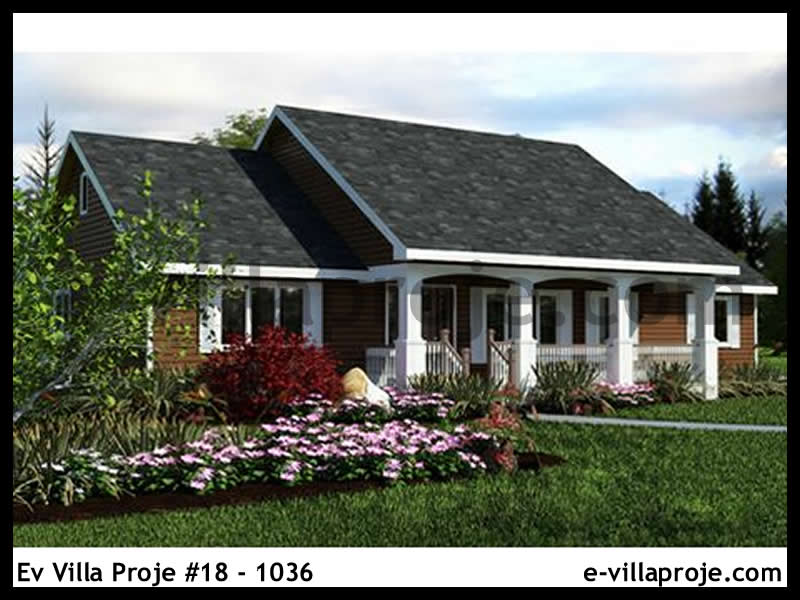 CVL-18-1036 • 128 m² 3+1 Tek Katlı Çelik Villa - Mimari Kat Planı ve Dış Cephe