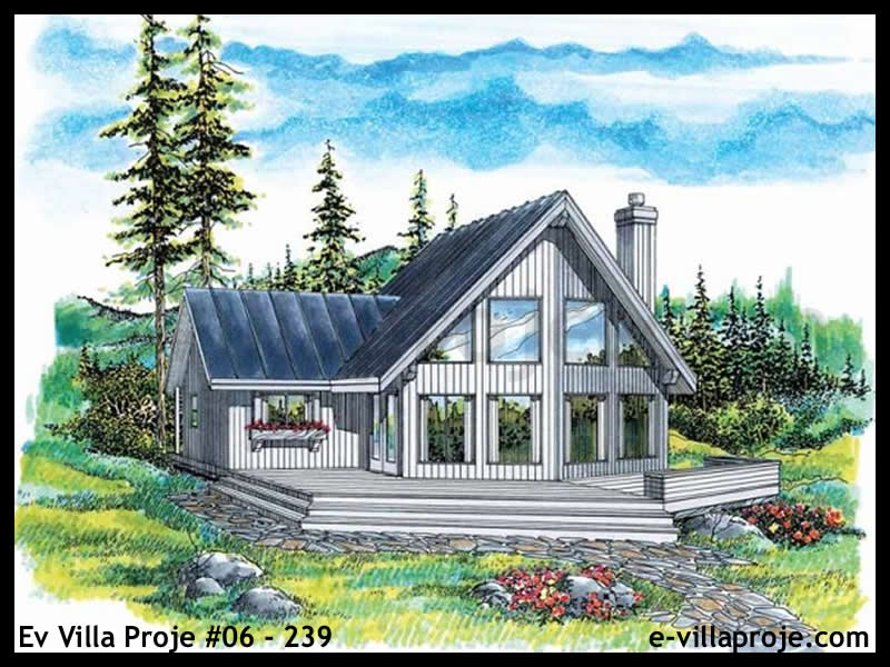 CVL-06-239 • 129 m² 3+1 Dubleks Çelik Villa - Mimari Kat Planı ve Dış Cephe