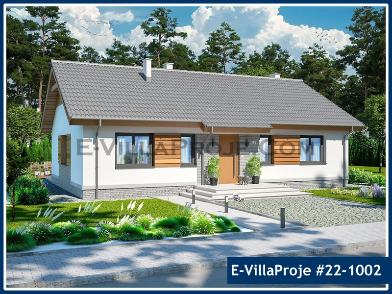 CVL-22-1002 • 129 m² 3+1 Tek Katlı Çelik Villa - Mimari Kat Planı ve Dış Cephe