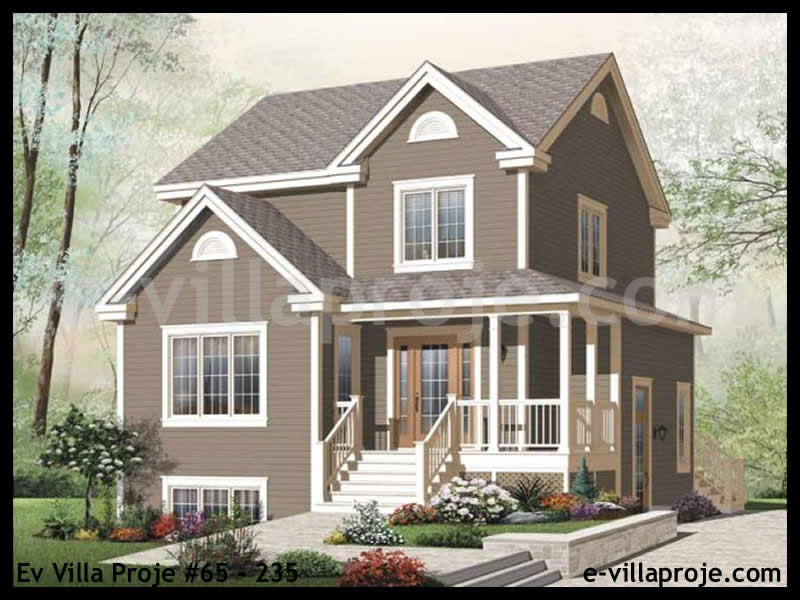 CVL-65-235 • 130 m² 3+1 Dubleks Çelik Villa - Mimari Kat Planı ve Dış Cephe