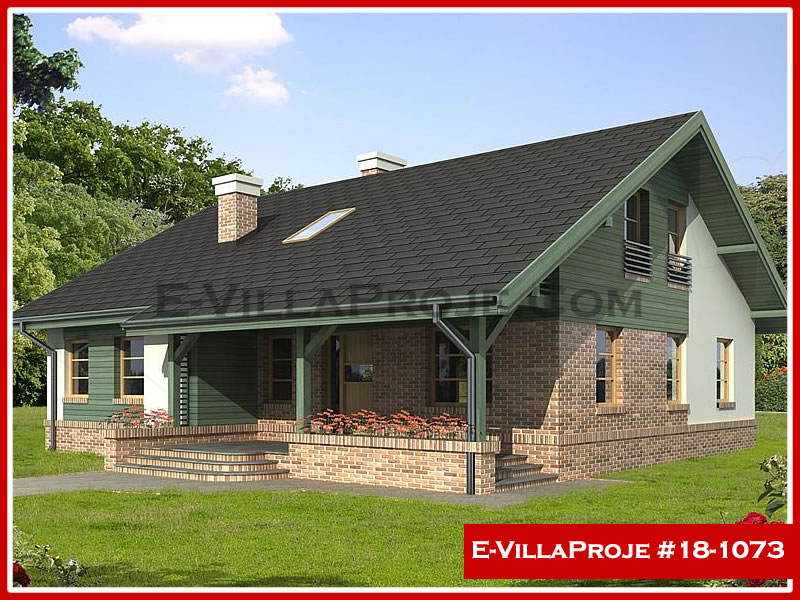 CVL-18-1073 • 130 m² 3+1 Tek Katlı Çelik Villa - Mimari Kat Planı ve Dış Cephe