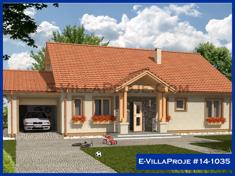 CVL-14-1035 • 130 m² 3+1 Tek Katlı Çelik Villa - Mimari Kat Planı ve Dış Cephe