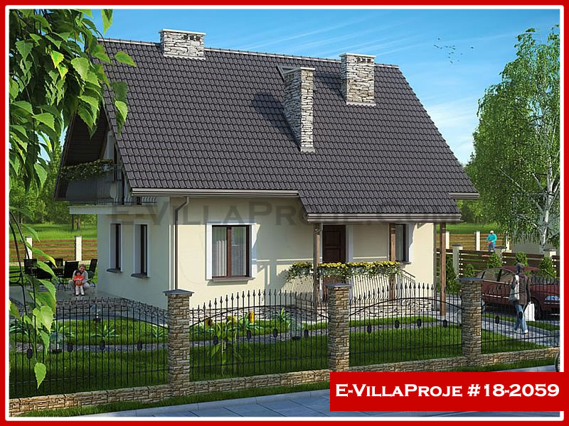 CVL-18-2059 • 131 m² 3+1 Dubleks Çelik Villa - Mimari Kat Planı ve Dış Cephe