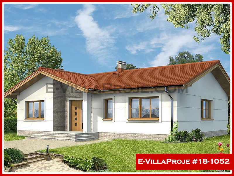 CVL-18-1052 • 131 m² 3+1 Tek Katlı Çelik Villa - Mimari Kat Planı ve Dış Cephe