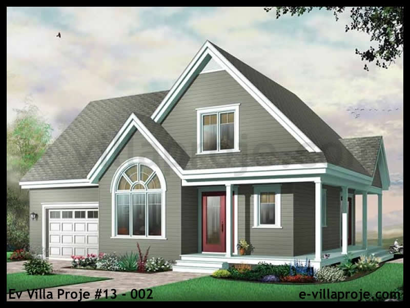 CVL-13-002 • 132 m² 3+1 Dubleks Çelik Villa - Mimari Kat Planı ve Dış Cephe