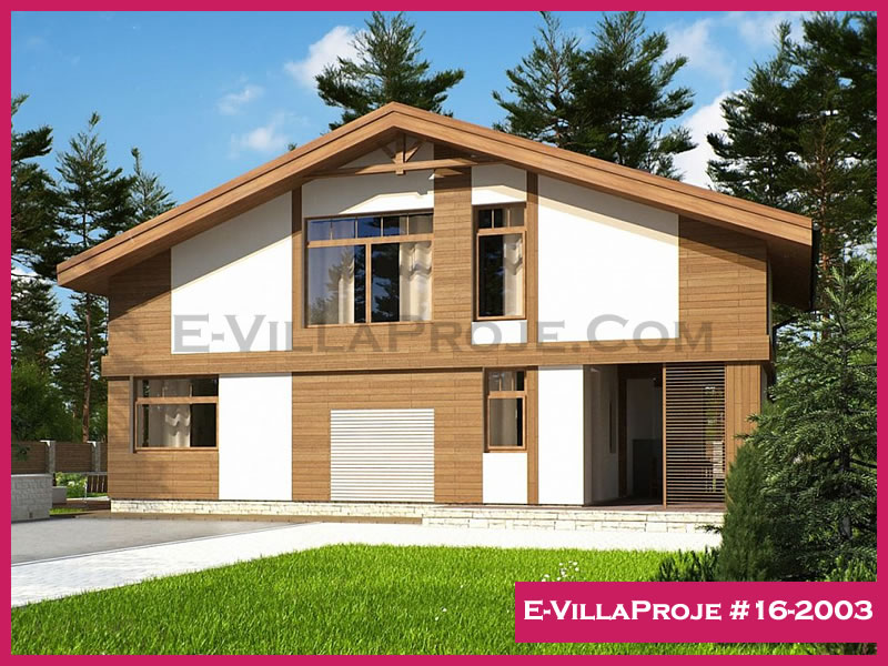 CVL-16-2003 • 133 m² 3+1 Dubleks Çelik Villa - Mimari Kat Planı ve Dış Cephe