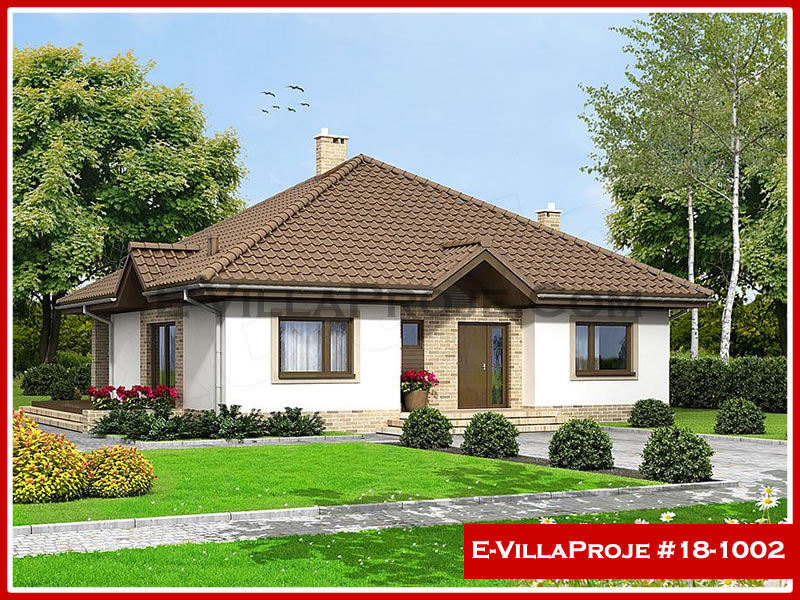 CVL-18-1002 • 133 m² 3+1 Tek Katlı Çelik Villa - Mimari Dış Cephe ve Kat Planı