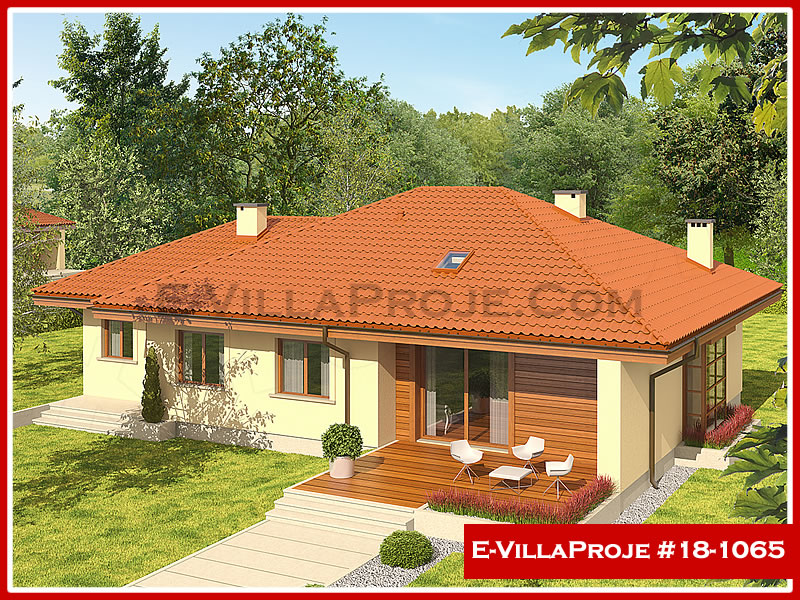 CVL-18-1065 • 133 m² 3+1 Tek Katlı Çelik Villa - Mimari Kat Planı ve Dış Cephe