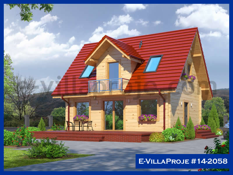 CVL-14-2058 • 134 m² 3+1 Dubleks Çelik Villa - Mimari Kat Planı ve Dış Cephe