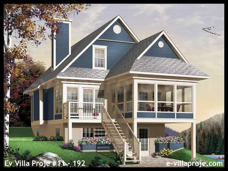 CVL-11-192 • 134 m² 3+1 Dubleks Çelik Villa - Mimari Kat Planı ve Dış Cephe
