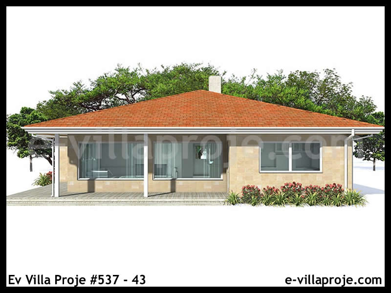 CVL-537-43 • 134 m² 3+1 Tek Katlı Çelik Villa - Mimari Kat Planı ve Dış Cephe
