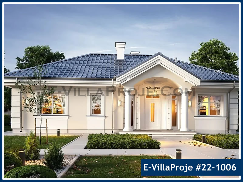 CVL-22-1006 • 134 m² 3+1 Tek Katlı Çelik Villa - Mimari Kat Planı ve Dış Cephe
