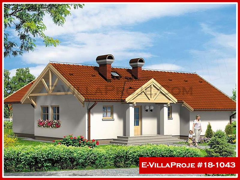 CVL-18-1043 • 134 m² 3+1 Tek Katlı Çelik Villa - Mimari Kat Planı ve Dış Cephe