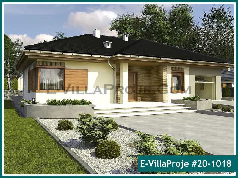 CVL-20-1018 • 134 m² 3+1 Tek Katlı Çelik Villa - Mimari Kat Planı ve Dış Cephe