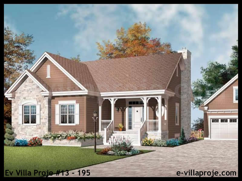 CVL-13-195 • 135 m² 3+1 Tek Katlı Çelik Villa - Mimari Kat Planı ve Dış Cephe
