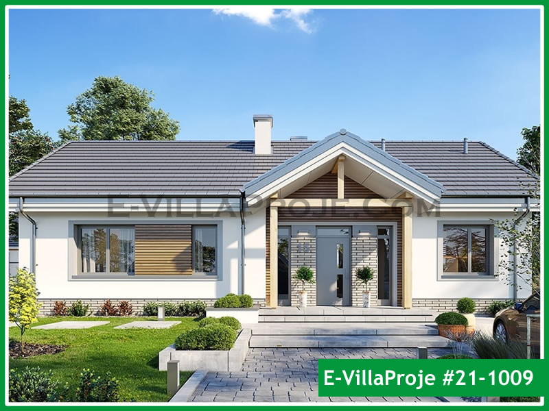 CVL-21-1009 • 135 m² 3+1 Tek Katlı Çelik Villa - Mimari Kat Planı ve Dış Cephe