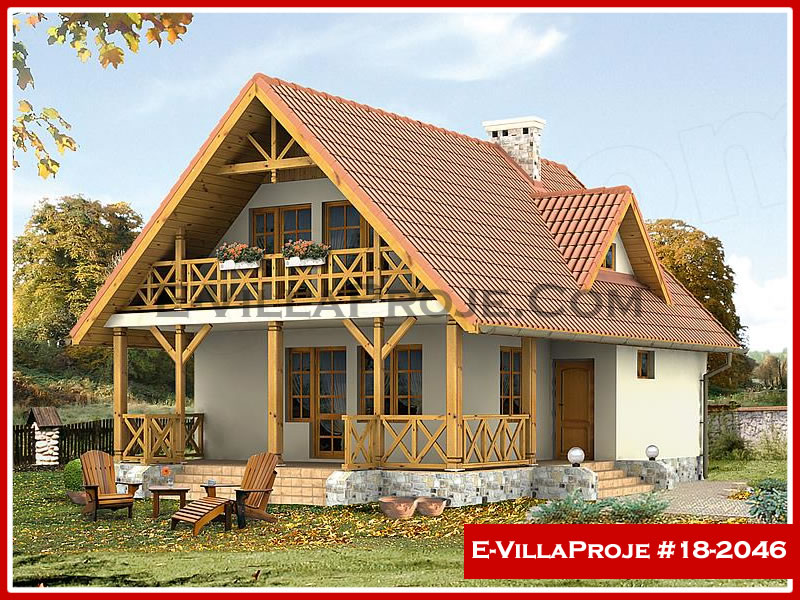CVL-18-2046 • 136 m² 3+1 Dubleks Çelik Villa - Mimari Kat Planı ve Dış Cephe