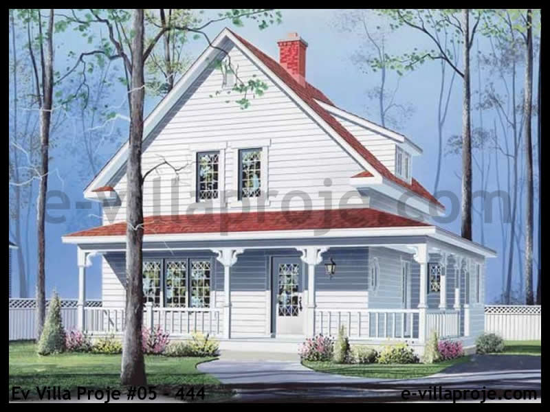 CVL-05-444 • 136 m² 3+1 Dubleks Çelik Villa - Mimari Kat Planı ve Dış Cephe