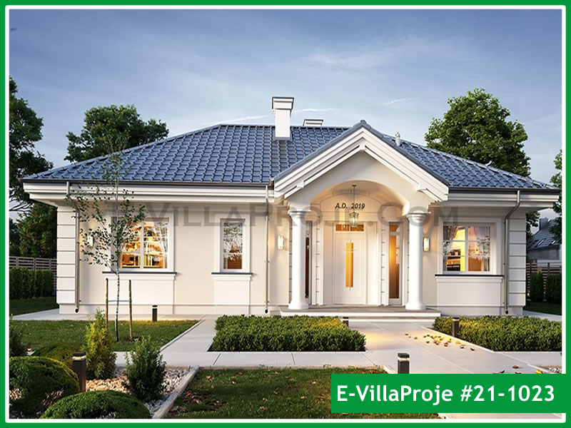 CVL-21-1023 • 136 m² 3+1 Tek Katlı Çelik Villa - Mimari Kat Planı ve Dış Cephe