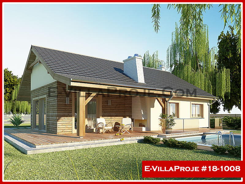 CVL-18-1008 • 136 m² 3+1 Tek Katlı Çelik Villa - Mimari Kat Planı ve Dış Cephe