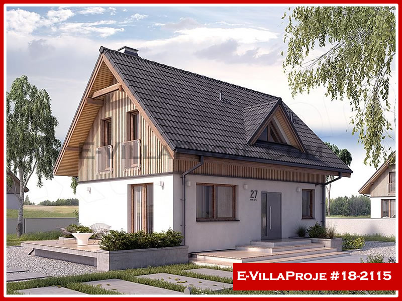 CVL-18-2115 • 137 m² 3+1 Dubleks Çelik Villa - Mimari Kat Planı ve Dış Cephe