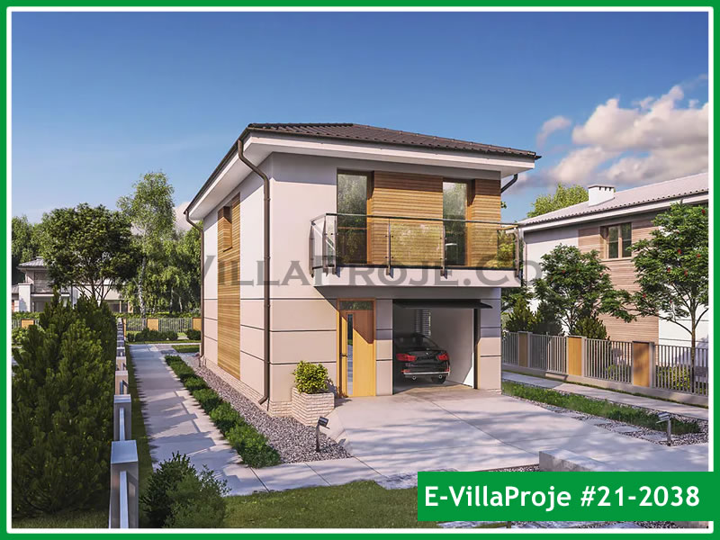CVL-21-2038 • 137 m² 3+1 Dubleks Çelik Villa - Mimari Kat Planı ve Dış Cephe