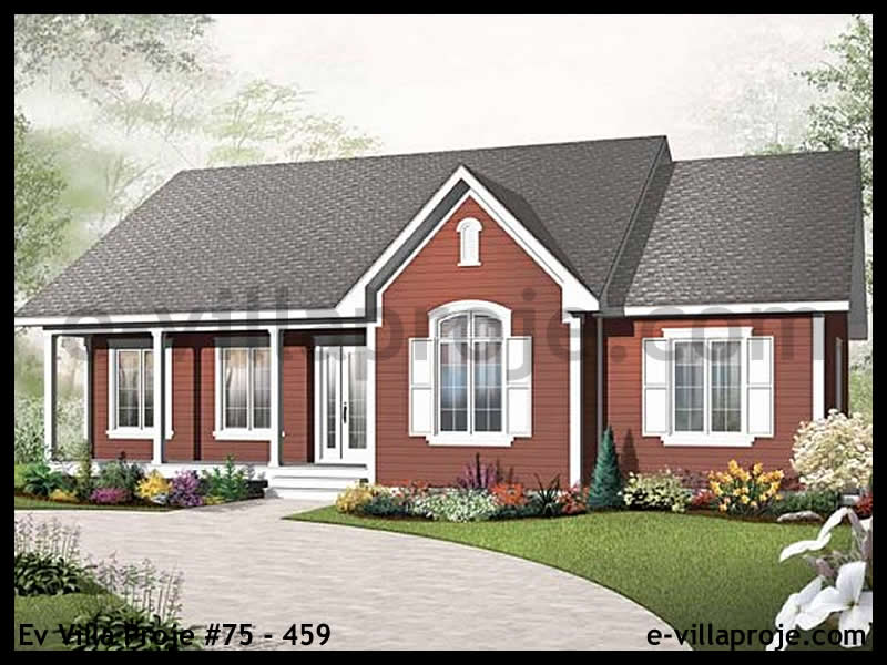 CVL-75-459 • 137 m² 3+1 Tek Katlı Çelik Villa - Mimari Kat Planı ve Dış Cephe