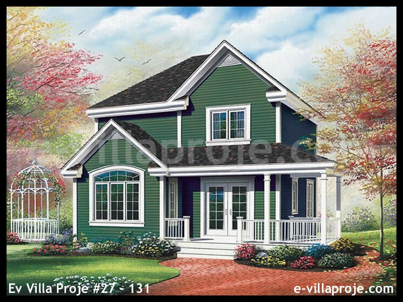 CVL-27-131 • 138 m² 3+1 Dubleks Çelik Villa - Mimari Kat Planı ve Dış Cephe
