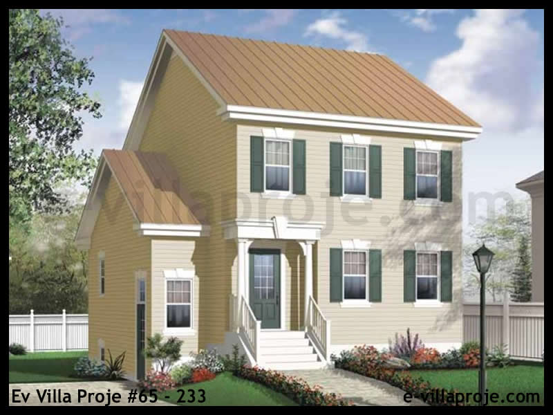 CVL-65-233 • 138 m² 3+1 Dubleks Çelik Villa - Mimari Dış Cephe ve Kat Planı