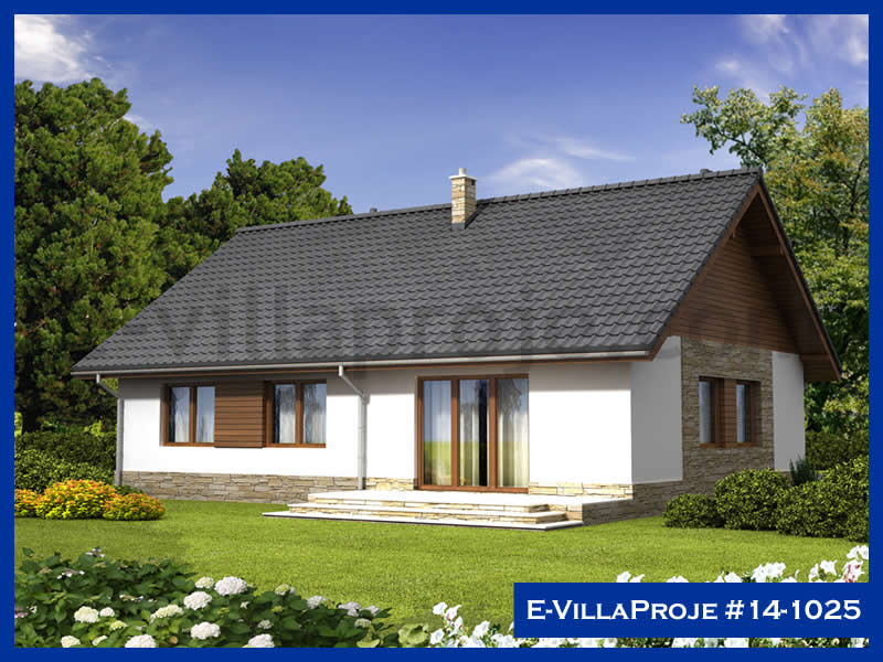 CVL-14-1025 • 138 m² 3+1 Tek Katlı Çelik Villa - Mimari Kat Planı ve Dış Cephe