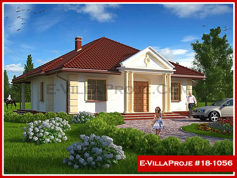 CVL-18-1056 • 138 m² 3+1 Tek Katlı Çelik Villa - Mimari Kat Planı ve Dış Cephe
