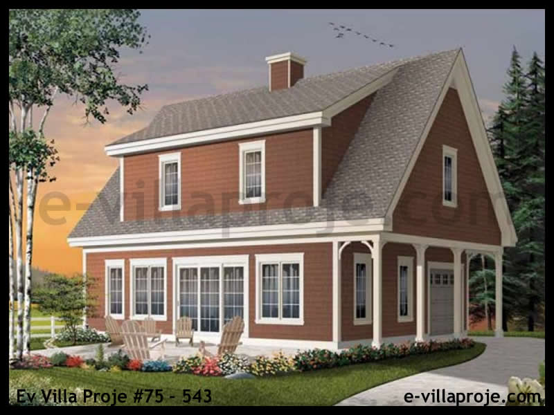 CVL-75-543 • 139 m² 3+1 Dubleks Çelik Villa - Mimari Kat Planı ve Dış Cephe