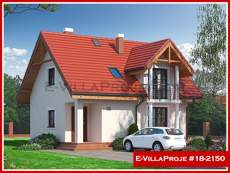 CVL-18-2150 • 139 m² 3+1 Dubleks Çelik Villa - Mimari Kat Planı ve Dış Cephe