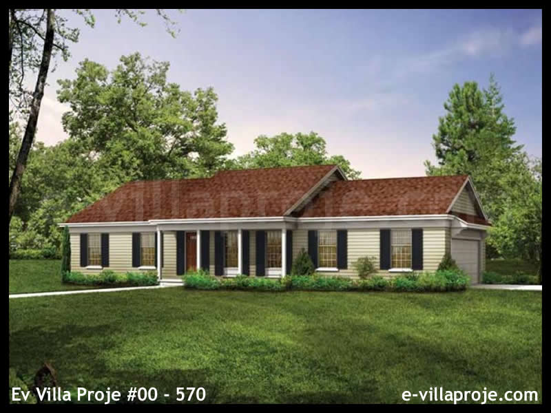 CVL-00-570 • 139 m² 3+1 Tek Katlı Çelik Villa - Mimari Kat Planı ve Dış Cephe