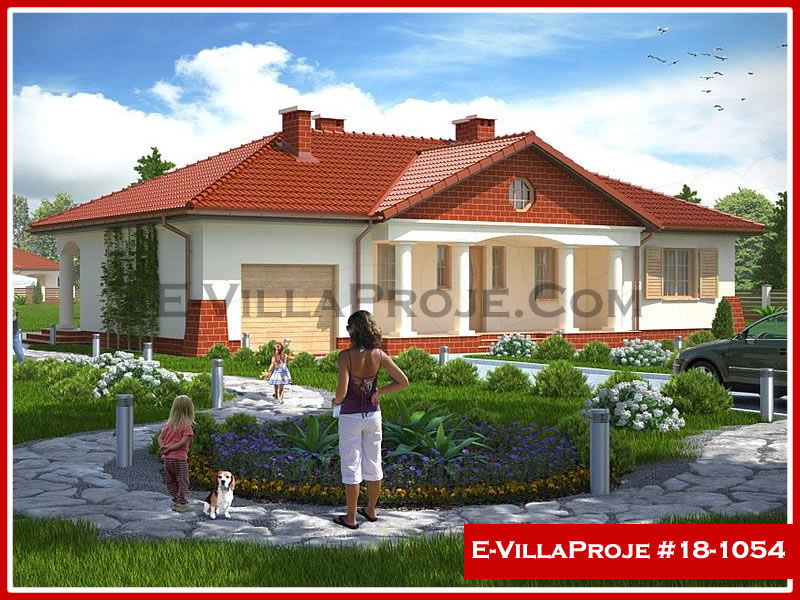 CVL-18-1054 • 139 m² 3+1 Tek Katlı Çelik Villa - Mimari Kat Planı ve Dış Cephe