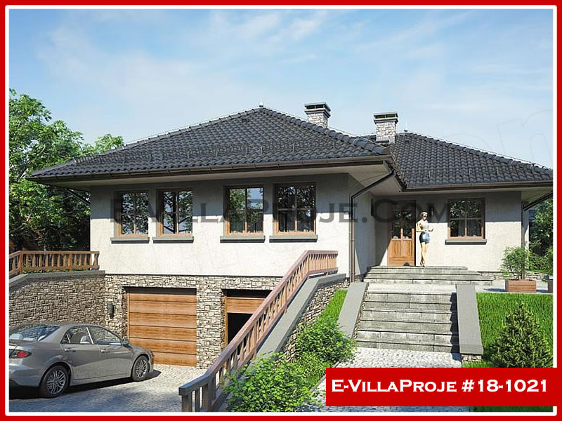 CVL-18-1021 • 139 m² 3+1 Tek Katlı Çelik Villa - Mimari Kat Planı ve Dış Cephe