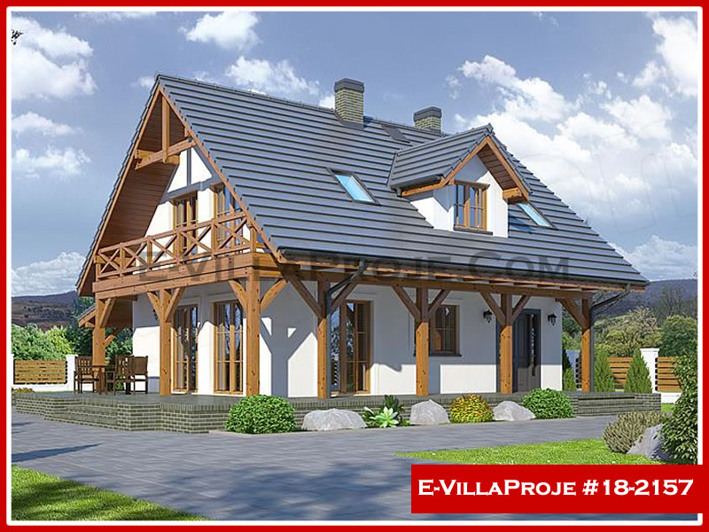 CVL-18-2157 • 140 m² 4+1 Dubleks Çelik Villa - Mimari Kat Planı ve Dış Cephe