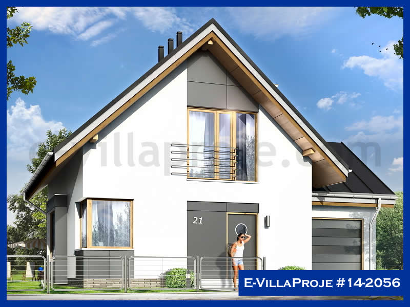 CVL-14-2056 • 140 m² 4+1 Dubleks Çelik Villa - Mimari Kat Planı ve Dış Cephe