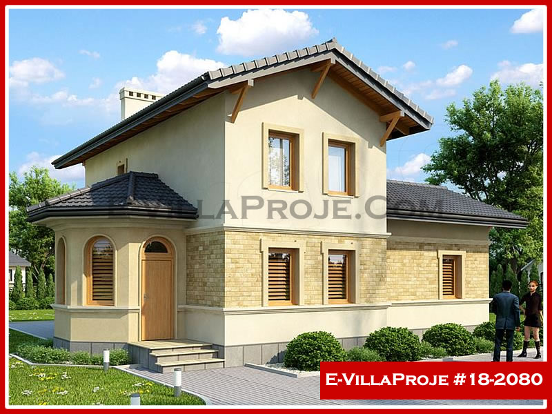 CVL-18-2080 • 140 m² 4+1 Dubleks Çelik Villa - Mimari Dış Cephe ve Kat Planı