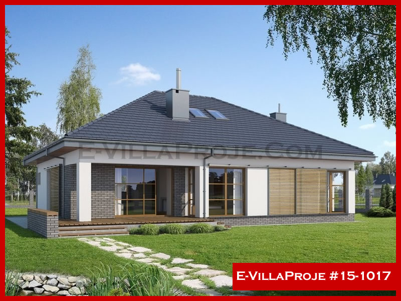 CVL-15-1017 • 140 m² 4+1 Tek Katlı Çelik Villa - Mimari Dış Cephe ve Kat Planı
