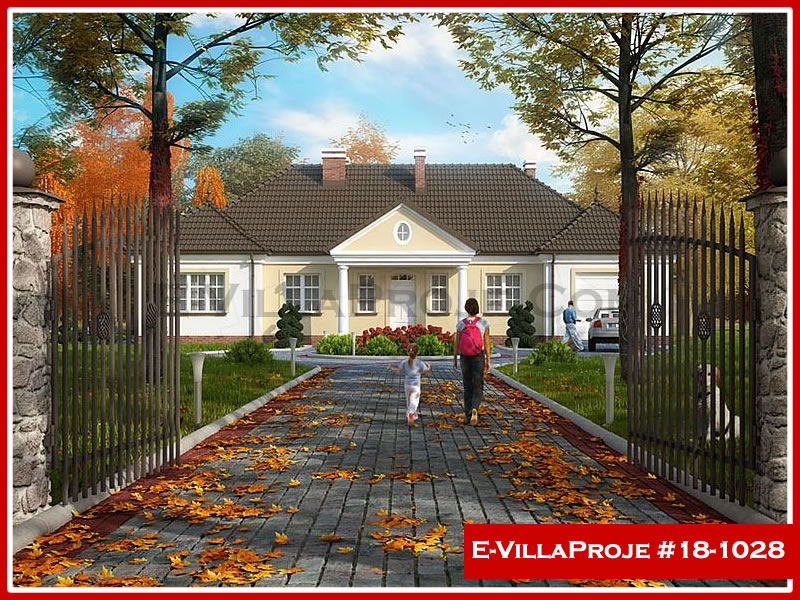 CVL-18-1028 • 142 m² 4+1 Tek Katlı Çelik Villa - Mimari Kat Planı ve Dış Cephe