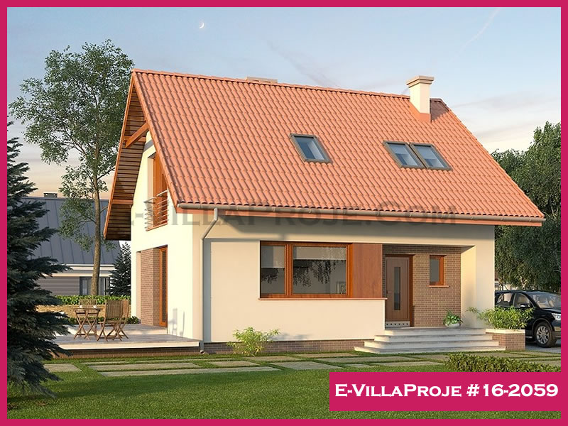CVL-16-2059 • 143 m² 4+1 Dubleks Çelik Villa - Mimari Kat Planı ve Dış Cephe