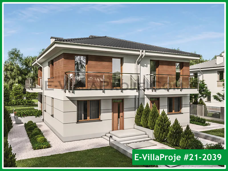 CVL-21-2039 • 143 m² 4+1 Dubleks Çelik Villa - Mimari Kat Planı ve Dış Cephe