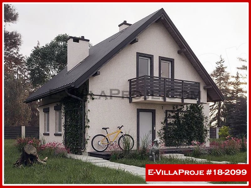 CVL-18-2099 • 145 m² 4+1 Dubleks Çelik Villa - Mimari Kat Planı ve Dış Cephe