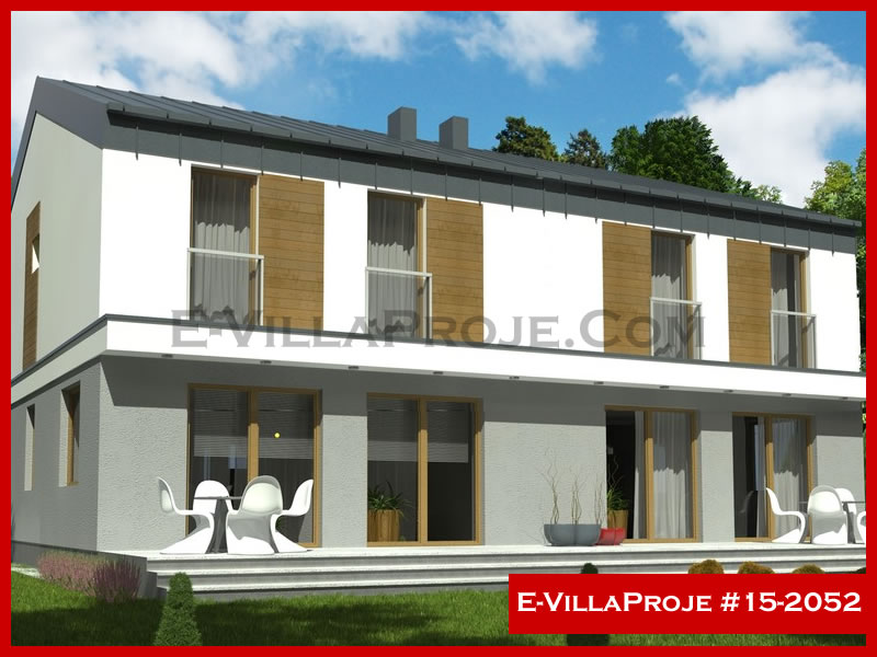 CVL-15-2052 • 145 m² 4+1 Dubleks Çelik Villa - Mimari Kat Planı ve Dış Cephe
