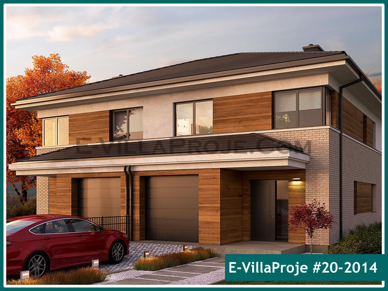 CVL-20-2014 • 145 m² 4+1 Dubleks Çelik Villa - Mimari Kat Planı ve Dış Cephe