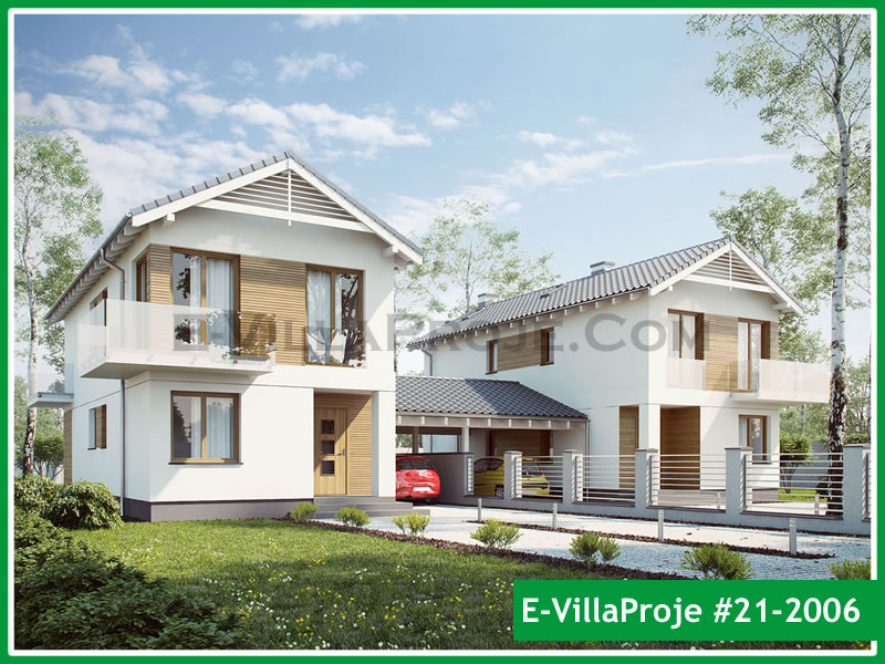 CVL-21-2006 • 145 m² 4+1 Dubleks Çelik Villa - Mimari Kat Planı ve Dış Cephe