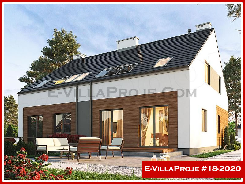 CVL-18-2020 • 146 m² 4+1 Dubleks Çelik Villa - Mimari Kat Planı ve Dış Cephe