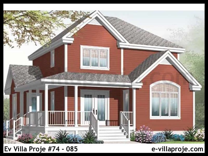 CVL-74-085 • 146 m² 4+1 Dubleks Çelik Villa - Mimari Kat Planı ve Dış Cephe