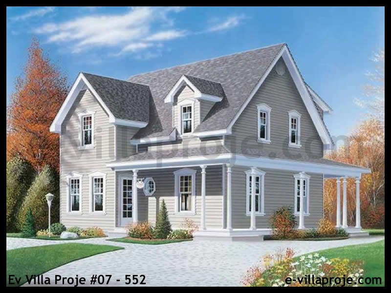 CVL-07-552 • 147 m² 4+1 Dubleks Çelik Villa - Mimari Kat Planı ve Dış Cephe